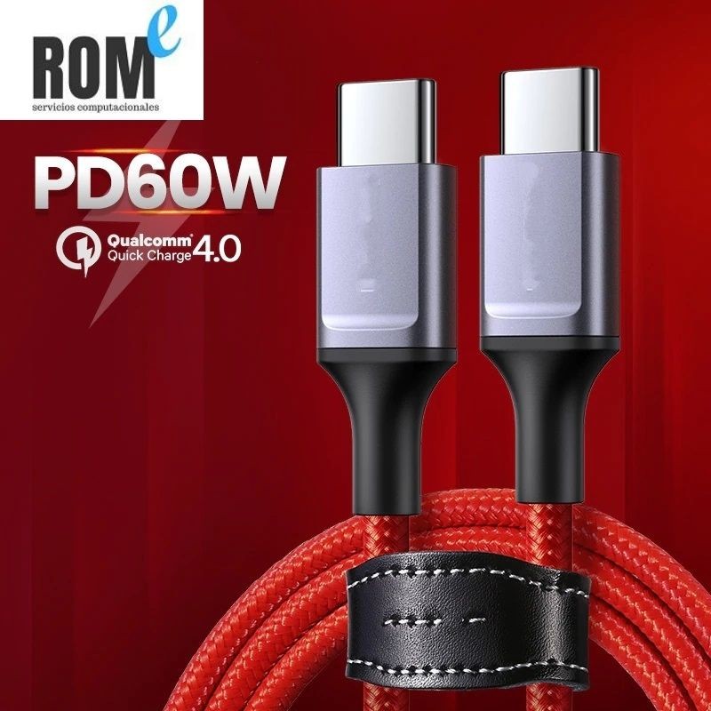 Un cable tipo PD de muy alta calidad, carga de hasta 60 Watts y un diseño atractivo pero elegante