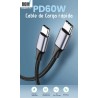 Cables tipo PD con carga rápida de hasta 60 Watts