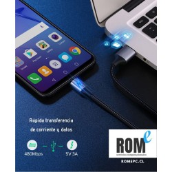 Cables de carga microUSB reforzados para smartphones y accesorios