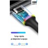 Cable de carga rápida tipo C reforzado con RGB