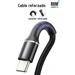 Cable de carga rápida tipo C reforzado con RGB