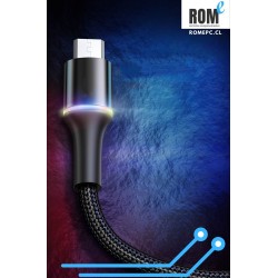 Cable de carga rápida microUSB reforzado con RGB